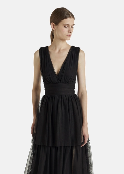 Nicowa Tulle maxi dress BALINO in BLACKarticle number NC7A12026019E-002 Blitzverkäufe