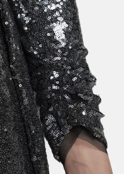 Nicowa Maxi sequin wrap dress - MILOWA in SILVERarticle number NC8A22012031E-088 Kostenloser Versand