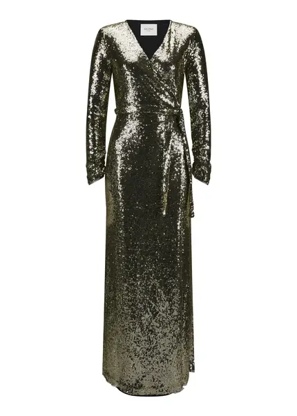 Nicowa Maxi sequin wrap dress - MILOWA in GOLDarticle number NC8A22011023E-131 Limitierter Zeitrabatt
