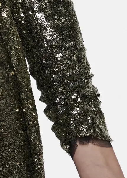 Nicowa Maxi sequin wrap dress - MILOWA in GOLDarticle number NC8A22011023E-131 Limitierter Zeitrabatt