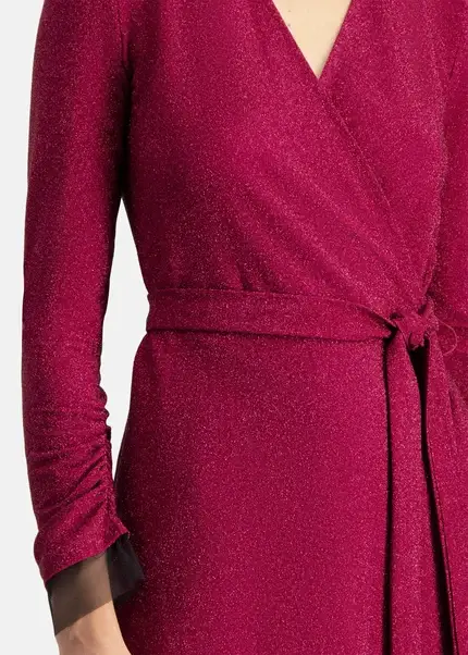 Nicowa Mini wrap dress in lamé- MILOWA in PINKarticle number NC7A24038044E-139 Sonderangebot