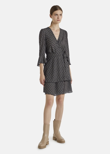 Nicowa Wrap dress with NCW monogram- NIOGRA in BLACKMONOGRAMarticle number NC7A32014019E-153 Rabatt