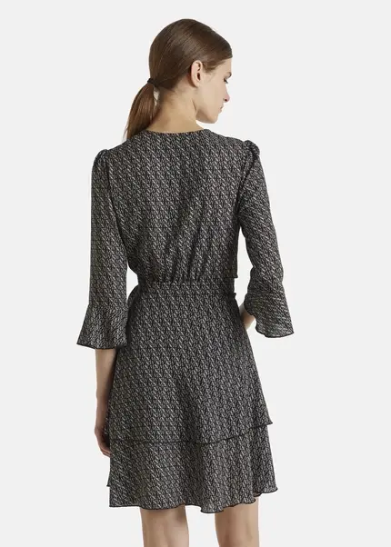 Nicowa Wrap dress with NCW monogram- NIOGRA in BLACKMONOGRAMarticle number NC7A32014019E-153 Rabatt