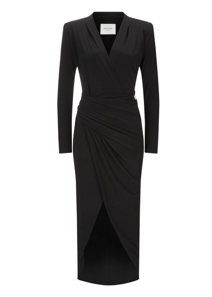 Nicowa Draped midi dress - MICIMA in BLACKarticle number NC8A12002019E-002 Exklusivangebot
