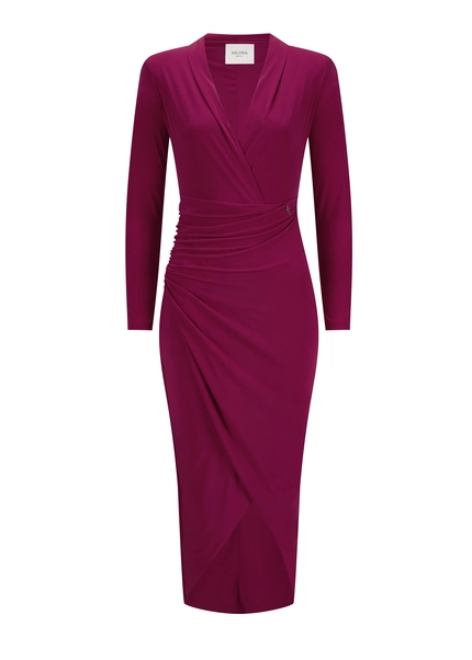 Nicowa Draped midi dress - MICIMA in dark berryarticle number NC8A22003034E-011 Saisonschlussverkauf