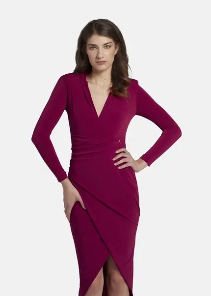 Nicowa Draped midi dress - MICIMA in dark berryarticle number NC8A22003034E-011 Saisonschlussverkauf
