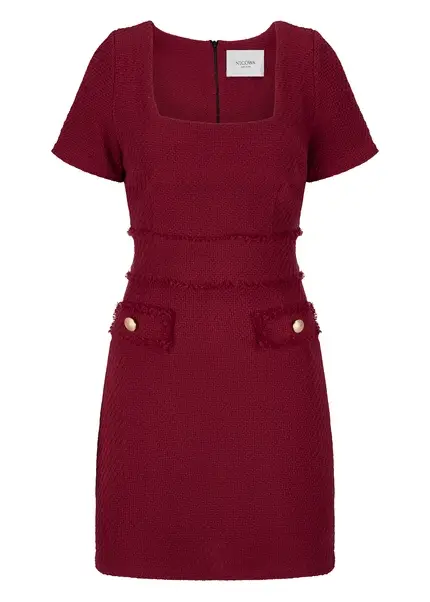 Nicowa Sheath bouclé dress VANTREA in dark berryarticle number NC8A22504034E-011 Lagerräumung