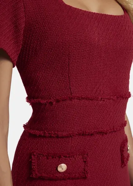 Nicowa Sheath bouclé dress VANTREA in dark berryarticle number NC8A22504034E-011 Lagerräumung