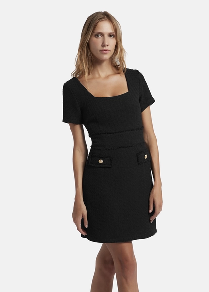 Nicowa Sheath bouclé dress VANTREA in BLACKarticle number NC8A22504019E-002 Heißer Verkauf