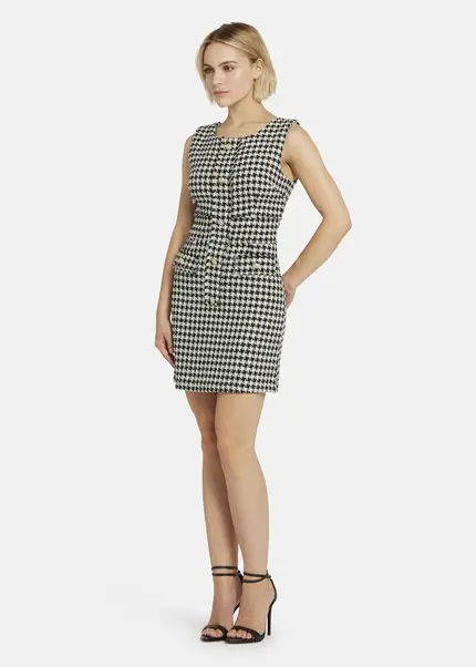 Nicowa Short bouclé dress CHIMORA in BLACK MULTICOLORarticle number NC8A22503019E-002 Online Outlet