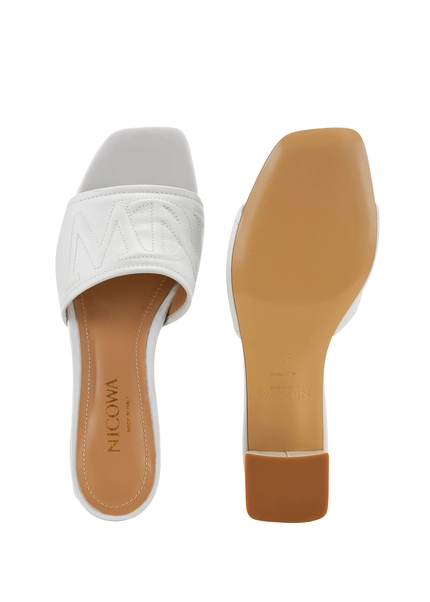 Nicowa Monogram block sandal - CAPULIO NCW in Creamarticle number NC8A11503012E-072 Große Rabatte