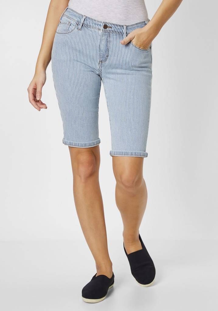 Paddocks LUCY Bermuda schmale Passform - light blue striped Fabrik Onlineshop