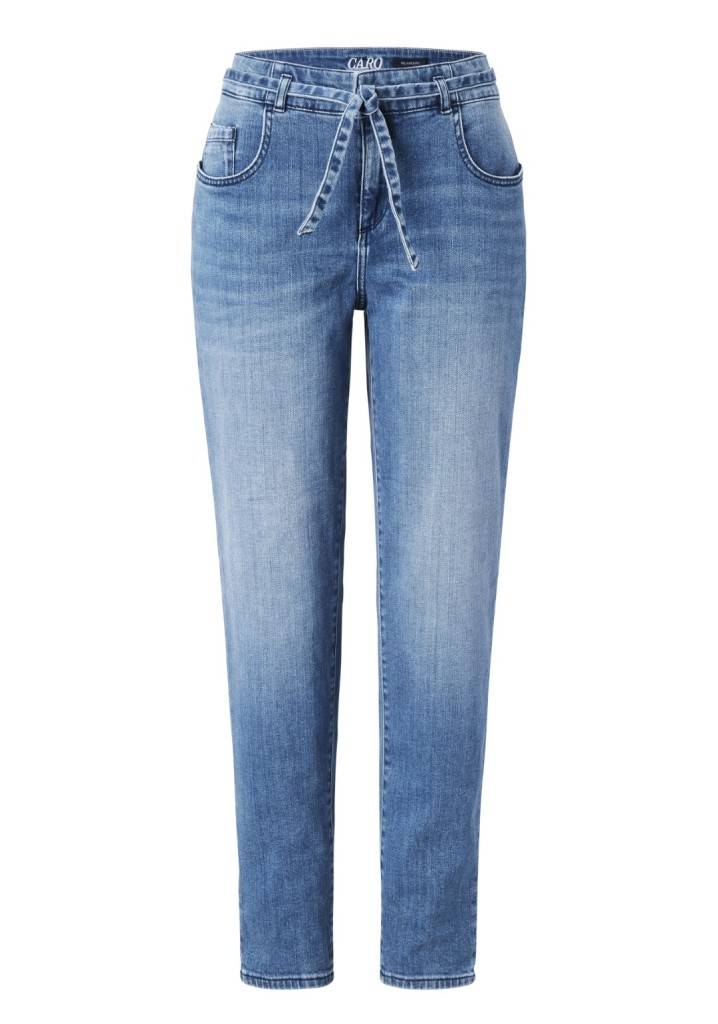 Paddocks CARO SOFT DENIM bequeme Passform - mid blue heavy wash with 3D pleats Heißer Verkauf