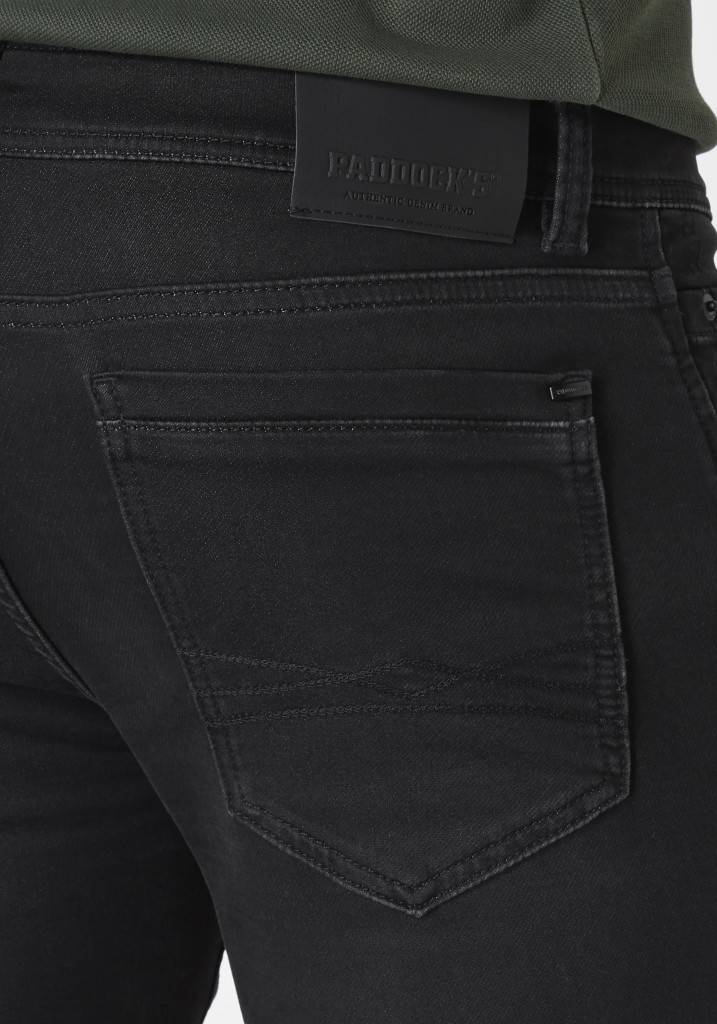 Paddocks DEAN MOTION&COMFORT JOGG DENIM schmale Passform - black black used moustache Super Rabatt