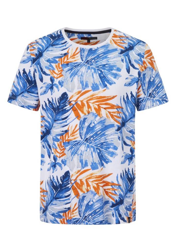 Paddocks round neck all over print normale Passform - white Hotsell