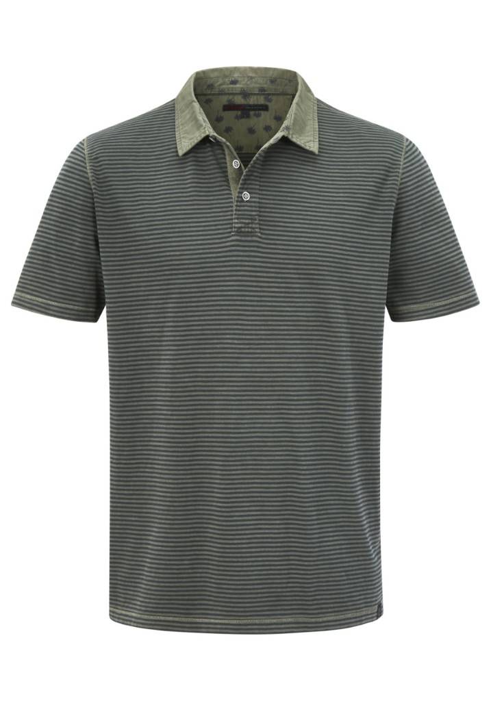 Paddocks Polo stripe jersey normale Passform - dusty olive im Angebot