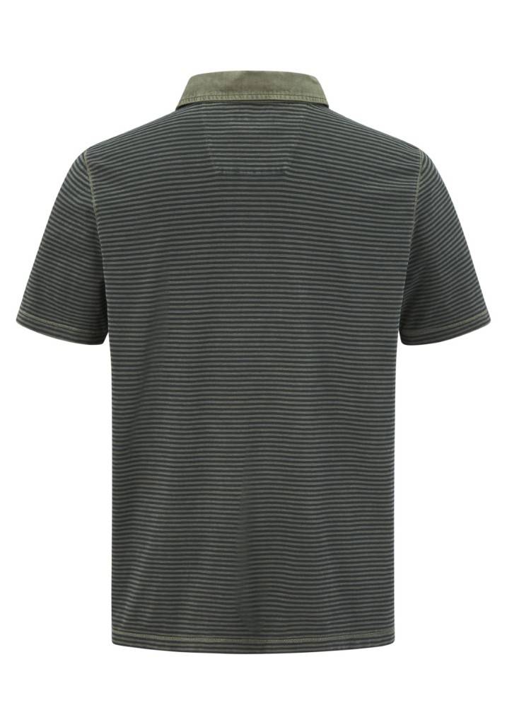 Paddocks Polo stripe jersey normale Passform - dusty olive im Angebot