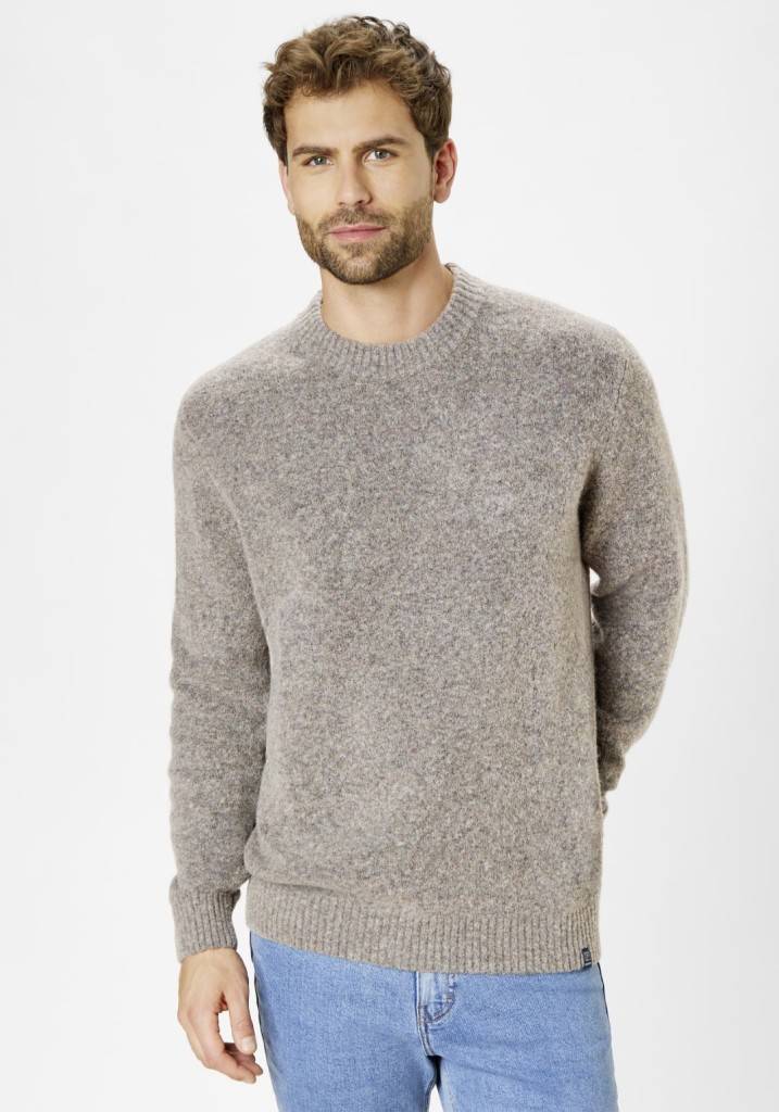 Paddocks Wool round neck normale Passform - taupe Günstiger Verkauf