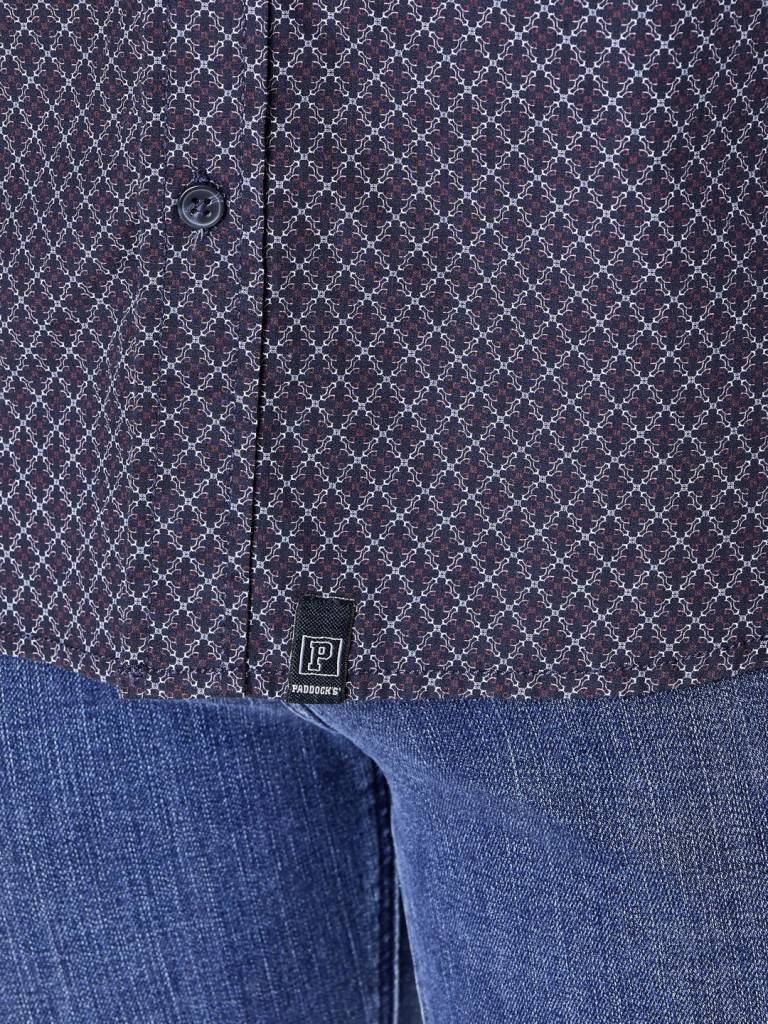Paddocks shirt with 1 bust pocket normale Passform - Red Fabrikverkauf
