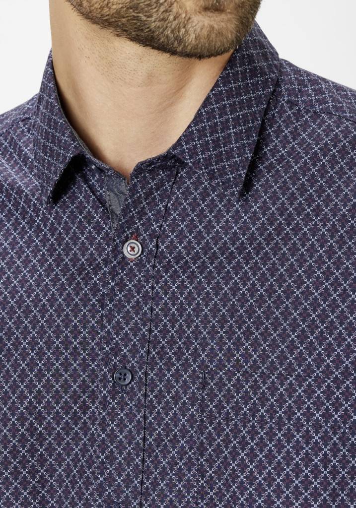 Paddocks shirt with 1 bust pocket normale Passform - Red Fabrikverkauf