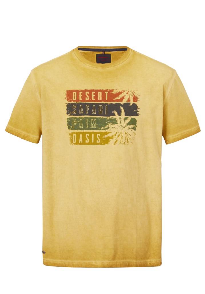 Paddocks Round neck short sleeve normale Passform - gold Blitzverkäufe