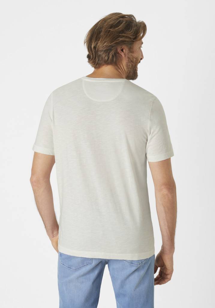 Paddocks Short sleeve roundneck shirt normale Passform - off white Limitierter Zeitrabatt