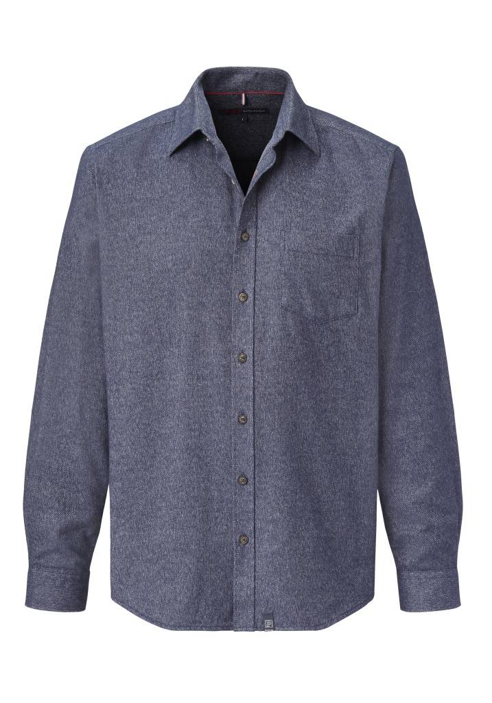 Paddocks Long sleeve shirt with pocket normale Passform - blue melange Sonderangebot
