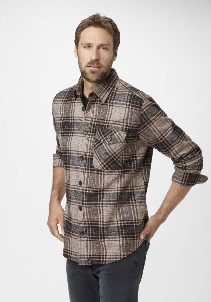 Paddocks Check Overjacket with patched pockets normale Passform - beige Günstig kaufen