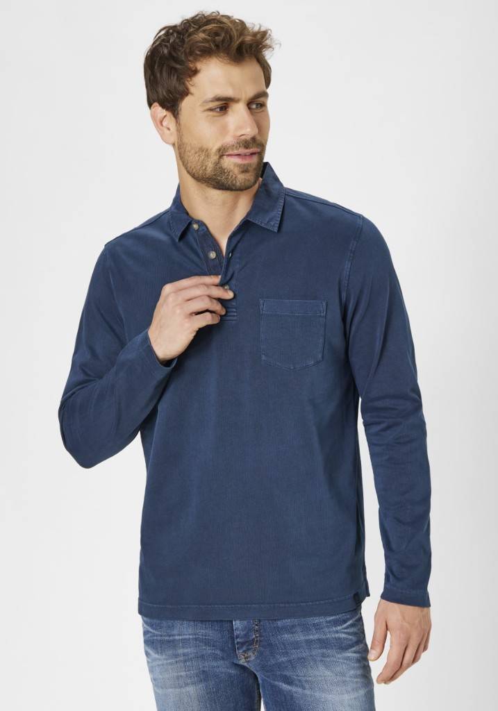 Paddocks Heavy jersey polo with pockets normale Passform - blue Großer Ausverkauf