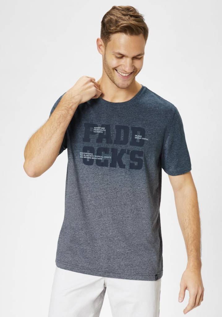 Paddocks round neck color melange jersey normale Passform - navy melange Begrenztes Angebot