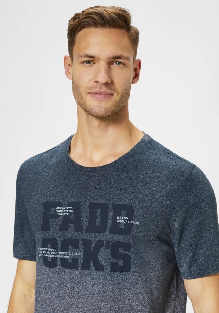 Paddocks round neck color melange jersey normale Passform - navy melange Begrenztes Angebot