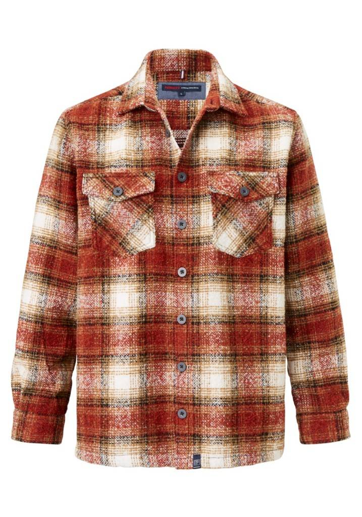 Paddocks Overshirt big check with 2 bust pockets normale Passform - Red Saisonale Angebote
