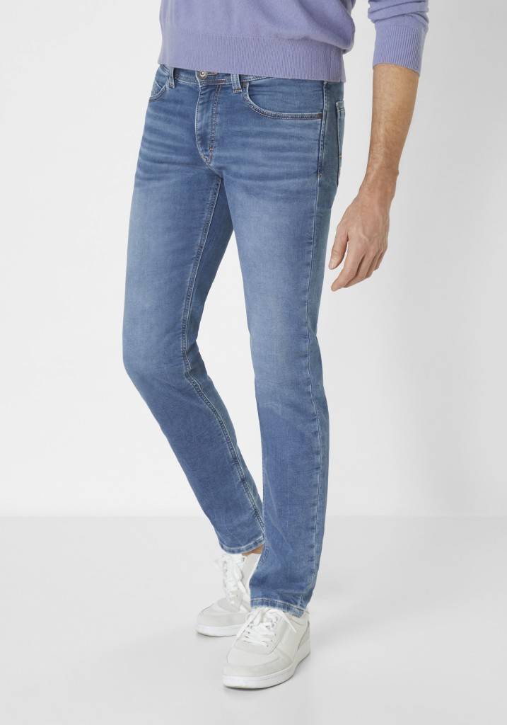 Paddocks DEAN MOTION&COMFORT JOGG DENIM schmale Passform - medium blue used moustache zollfrei