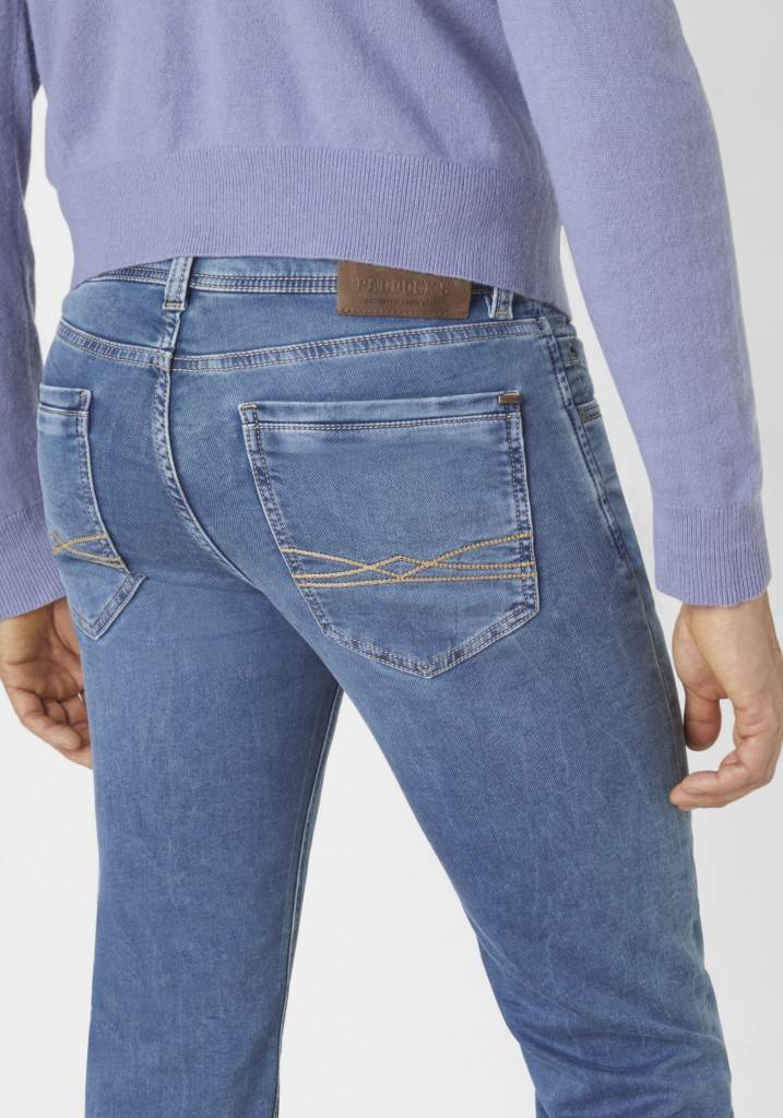 Paddocks DEAN MOTION&COMFORT JOGG DENIM schmale Passform - medium blue used moustache zollfrei