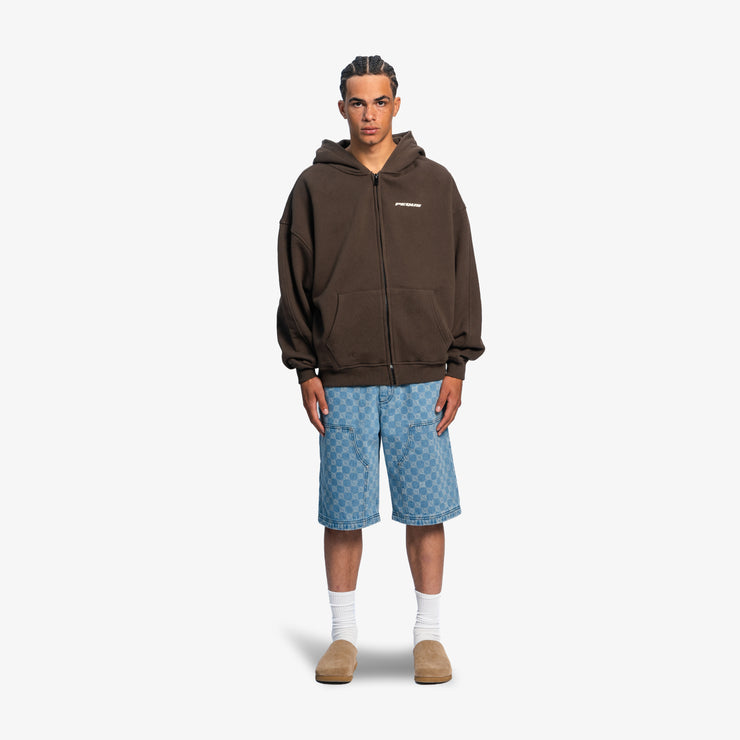 Pequs Plágia Chest Logo Zip Hoodie Heißer Verkauf
