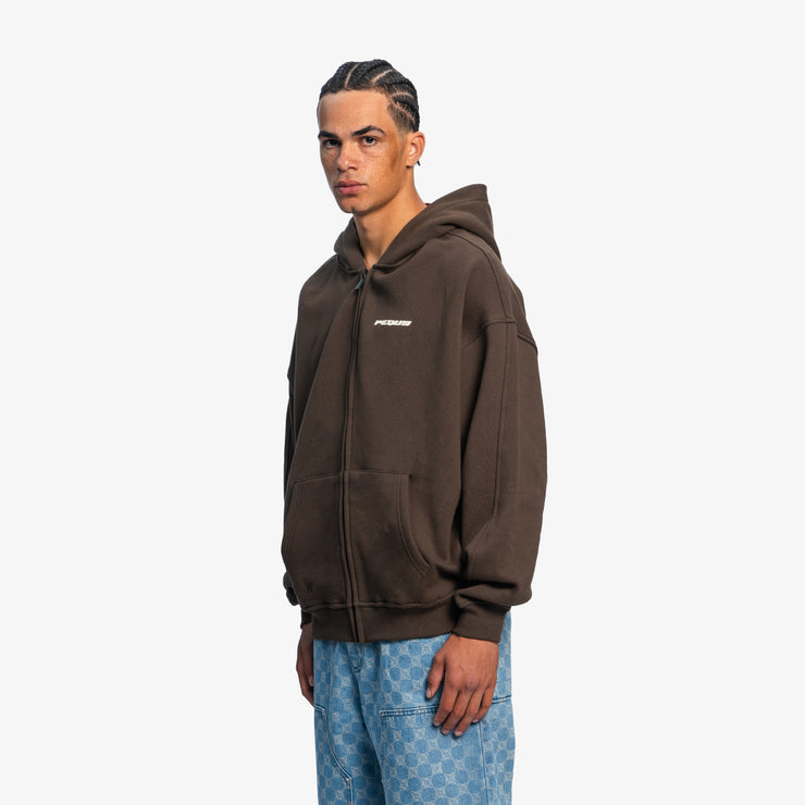 Pequs Plágia Chest Logo Zip Hoodie Heißer Verkauf