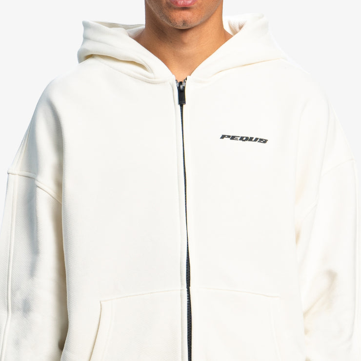Pequs Plágia Chest Logo Zip Hoodie Top Angebot