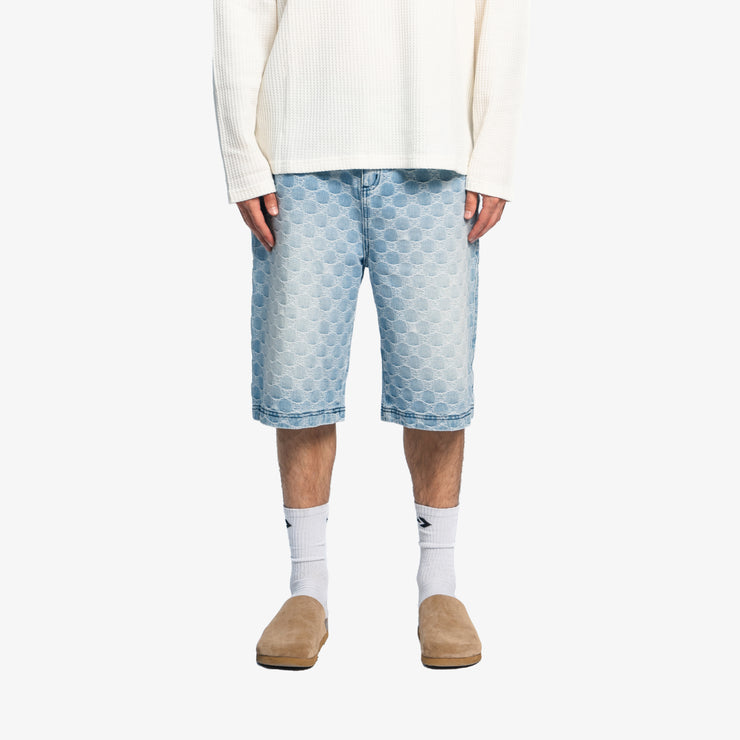 Pequs Aether Monogram Denim Jorts Zeitbegrenzte Promotion