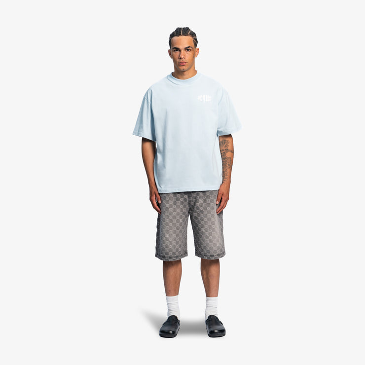 Pequs Aether Monogram Denim Jorts Bis zu 50% Rabatt