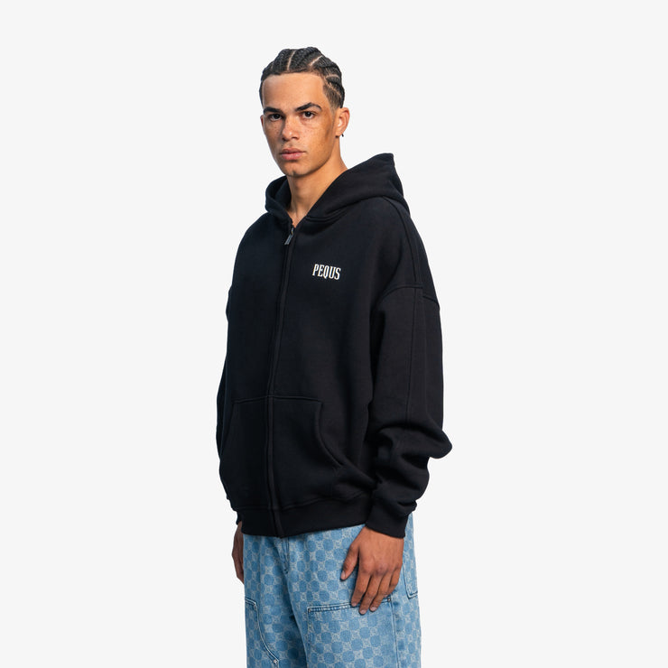 Pequs Chest Logo Zip Hoodie Jubiläumsangebot