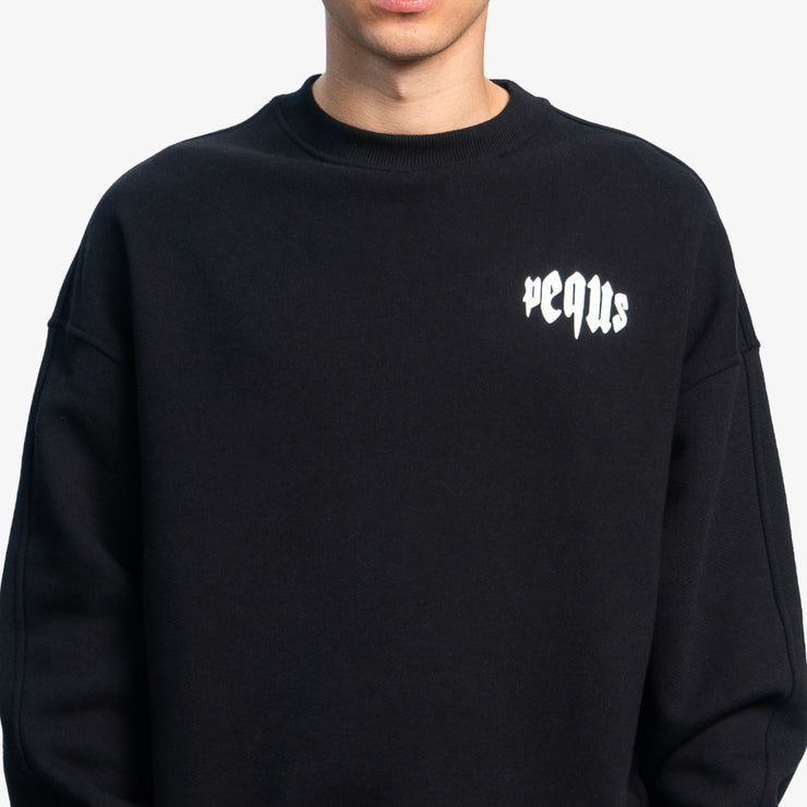 Pequs Mythic Chest Logo Sweater Neueste Mode
