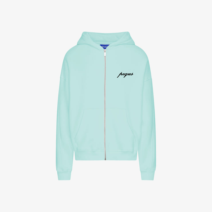Pequs A Paradise Beach Club Graphic Zip Hoodie Neueste Stile
