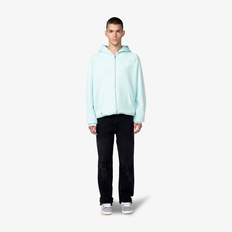 Pequs Scripted Chest Logo Zip Hoodie Zeitbegrenzte Promotion