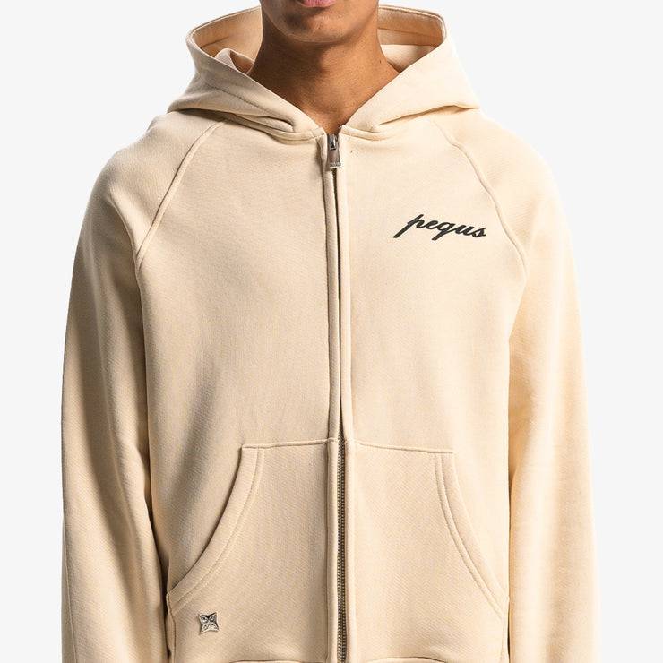Pequs PEQUS Chest Logo Zip-Hoodie Schlussverkauf