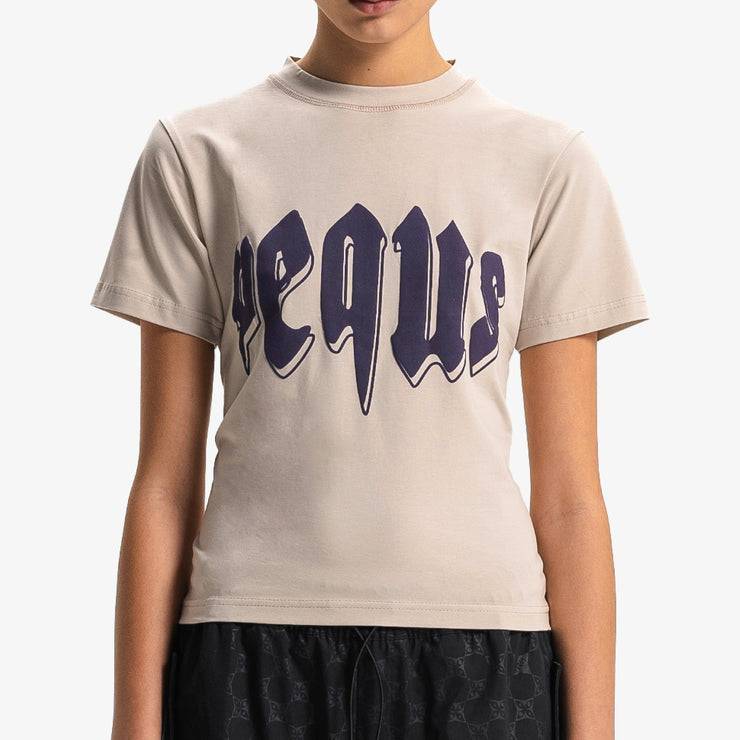 Pequs Fitted Outlined Mythic Logo T-Shirt Limitierter Zeitrabatt