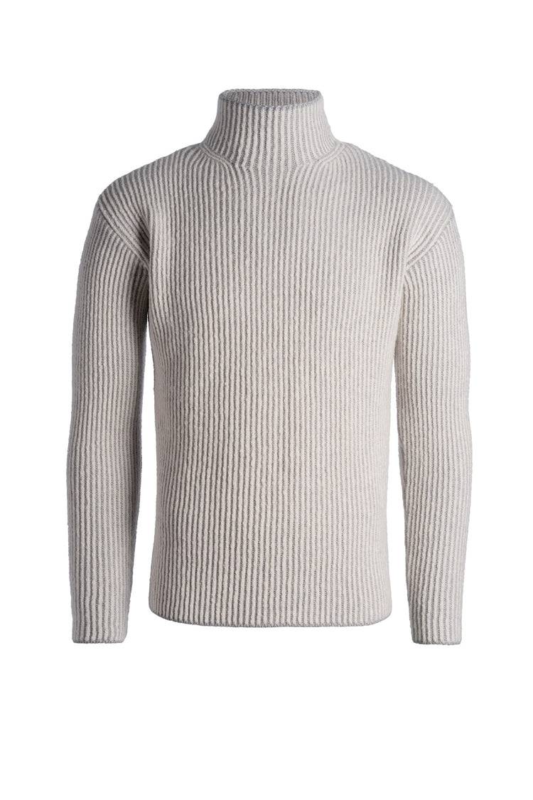 Phil Petter Stehkragen-Pullover aus Winter-Baumwolle & Merinowolle