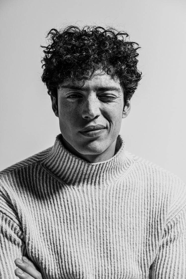 Phil Petter Stehkragen-Pullover aus Winter-Baumwolle & Merinowolle Black Friday