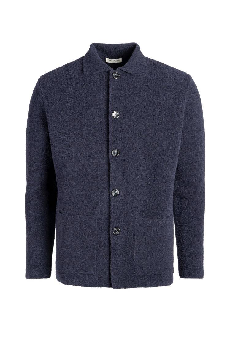 Phil Petter Overshirt aus Merino-Bouclé, Doubleface-Strick, Relaxed Fit Begrenzte Freigabe
