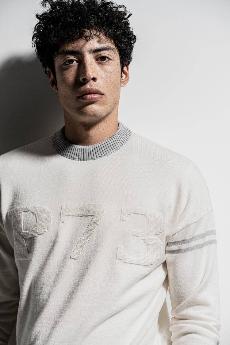 Phil Petter Rundhals-Pullover aus Merinowolle, P73 Logo Rabatte dieses Monats
