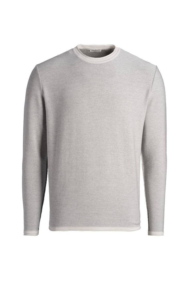 Phil Petter Rundhals-Pullover aus Merinowolle & Baumwolle, Relaxed Fit Outlet
